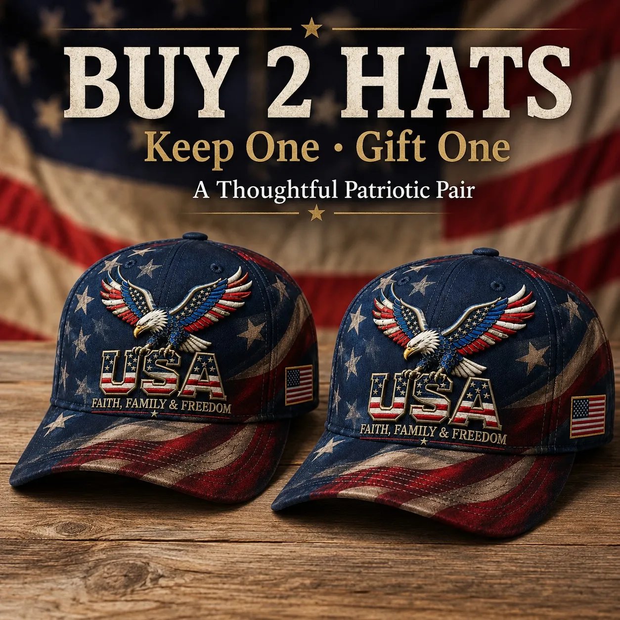🔥Father's Day 49% OFF - 🇺🇸✨USA Faith, Family & Freedom Cap - Embroidered Edition🧢(Breathable & Lightweight Comfort & Unisex Fit)