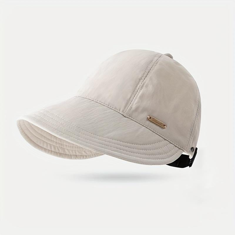 🧢Women's Wide Brim Sun Visor Hat – Open Top Ponytail Friendly Design