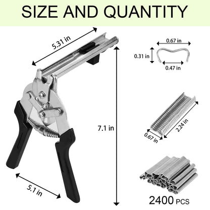 TYIIPLUS™ M-Type Hog Ring Pliers Kit – Semi-Automatic Spring-Loaded Fence & Cage Repair Tool