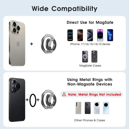 Double-Sided Magnetic Phone Stand Adjustable & Compatible with iPhone 12-17 Series