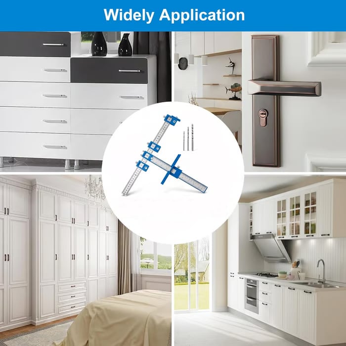 📏Precision Cabinet Hardware Jig - Handle & Pull Drill Guide Template for Door Drawer Installation
