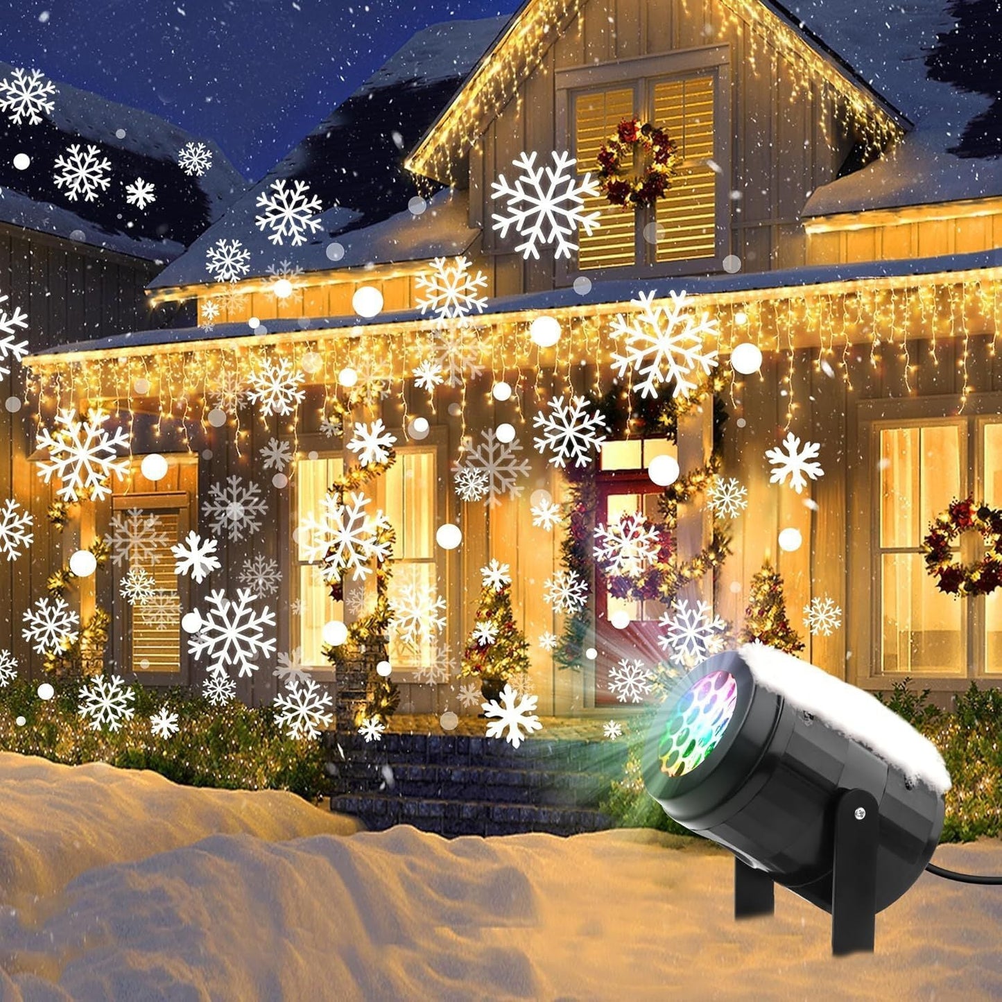 🎅LED Christmas Projection Lamp-16 Patterns of Pure Holiday Magic!🎄✨