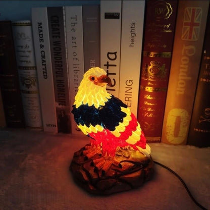 ⚡️Independence Day 🦅🌙U.S. 250th Eagle Stained Glass Table Lamp✨