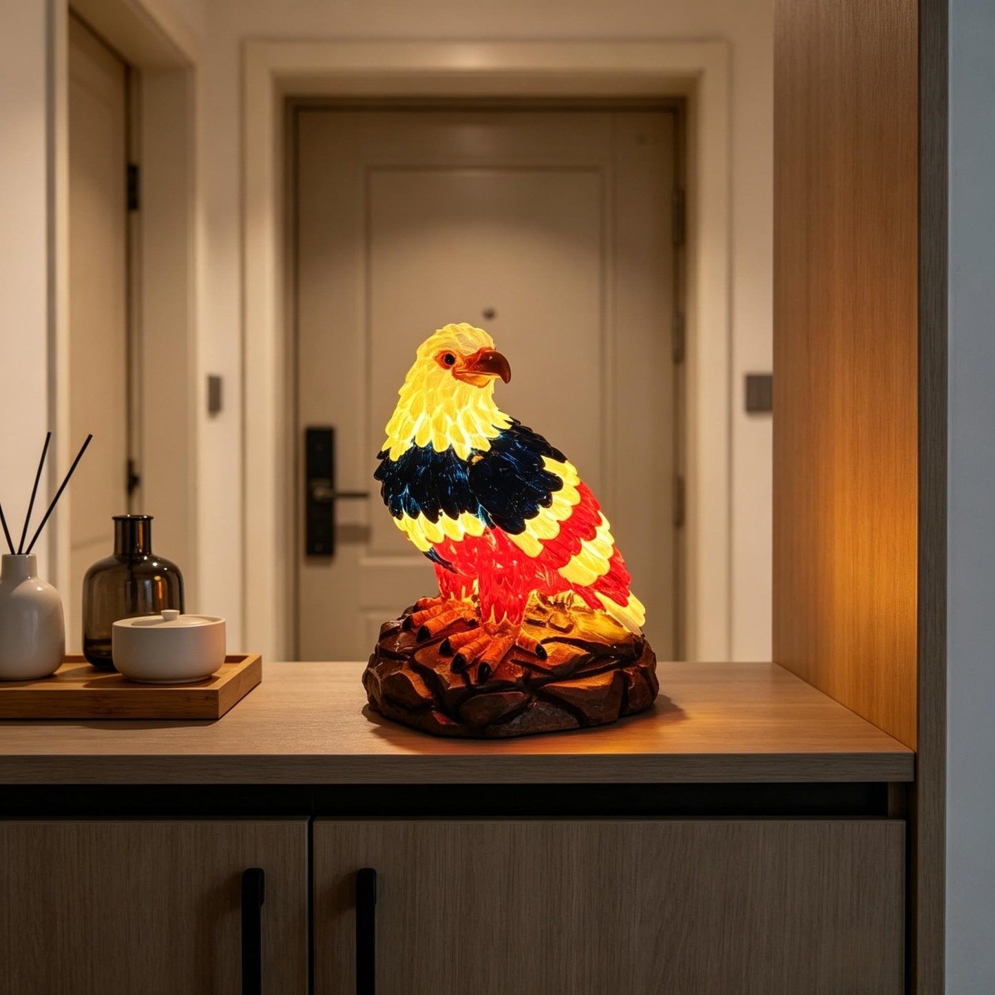 ⚡️Independence Day 🦅🌙U.S. 250th Eagle Stained Glass Table Lamp✨