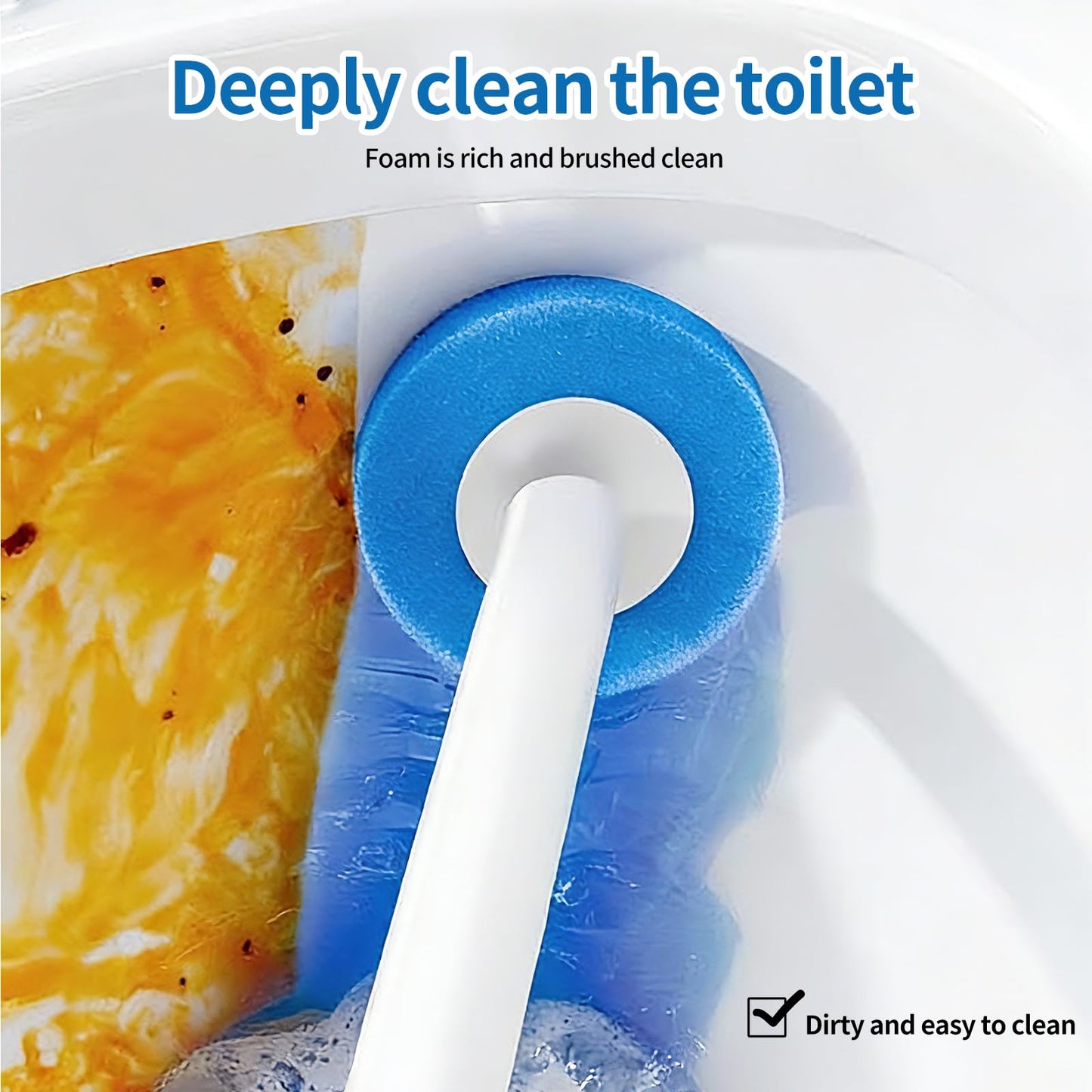 Disposable Toilet Brush System with 32 Refills