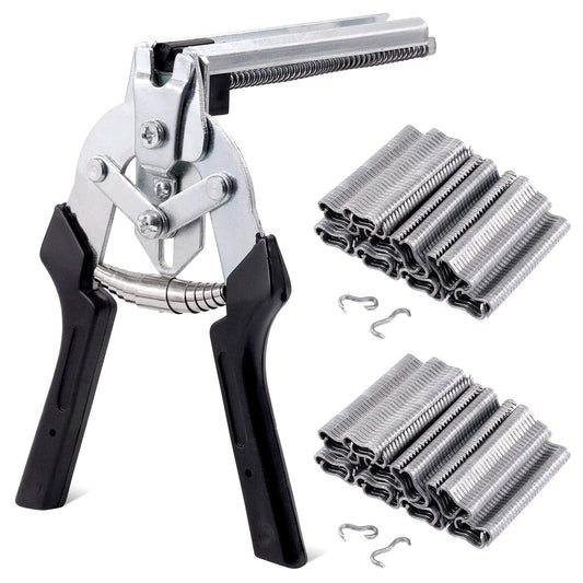 M-Type Hog Ring Pliers Kit – Semi-Automatic Spring-Loaded Fence & Cage Repair Tool