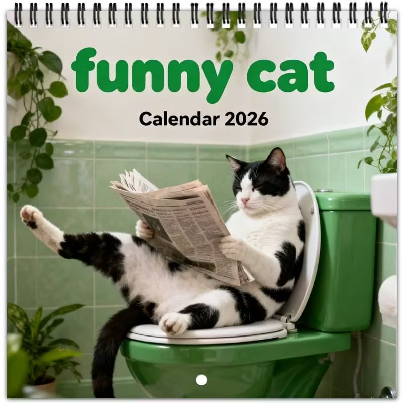 🎉New Year Hot Sale💓Limited Edition Custom-Made 2026 Fun Animal Wall Calendar
