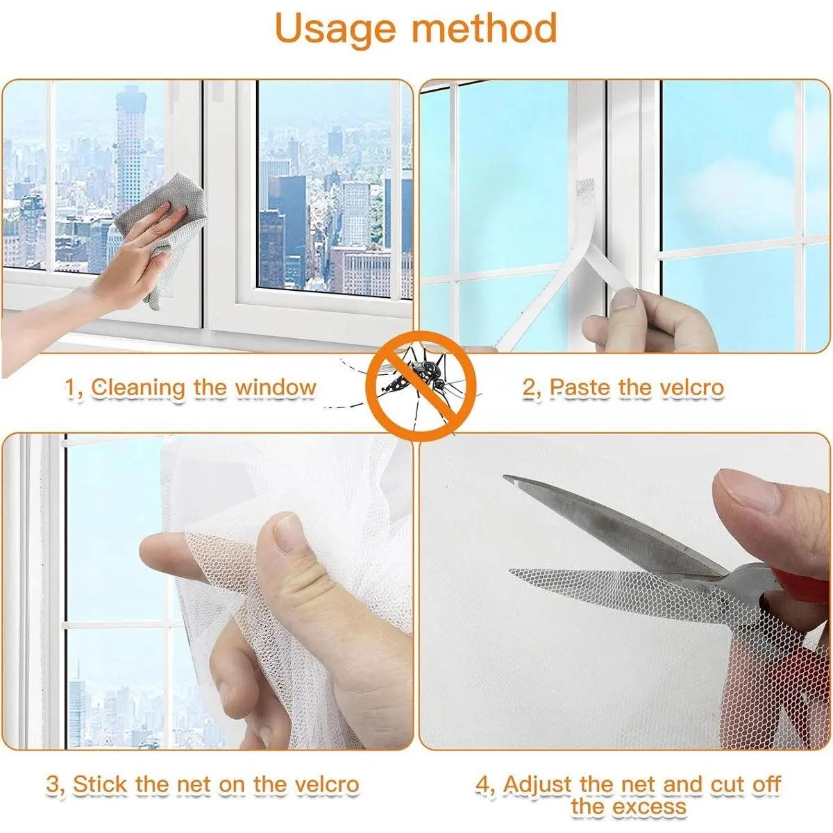 Self-adhesive Window Mesh Screen 🦟Anti Mosquito Insect Pet Proof Window Netting
