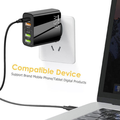 65W Multi-Port Fast Wall Charger (US Plug)