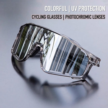 Unisex Photochromic Cycling Sunglasses - Windproof for Road Bike, Day and Night Outdoor Sports Use