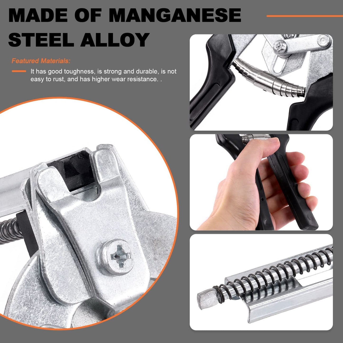 TYIIPLUS™ M-Type Hog Ring Pliers Kit – Semi-Automatic Spring-Loaded Fence & Cage Repair Tool