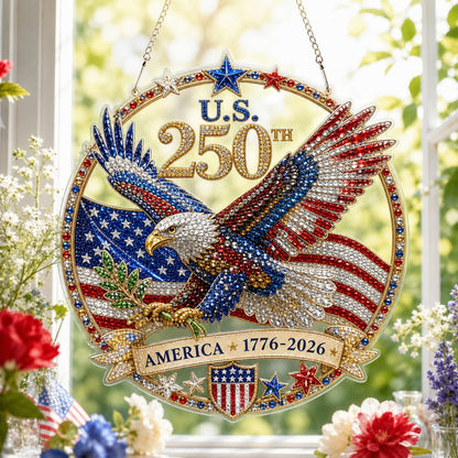 💥LAST DAY 49% OFF - Hummingbird Diamond Art Hanging Ornament Kit – Sparkling DIY Window Ornament 🐦✨
