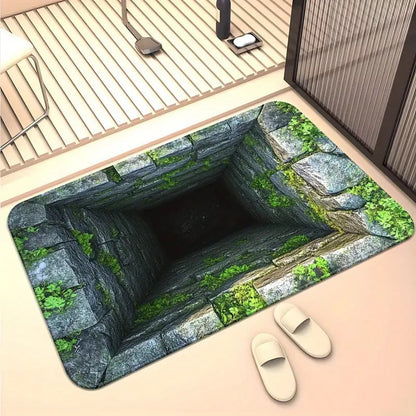 Visual Illusion Endless Abyss Pattern HD Printed Non-Slip Doormat
