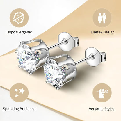 🎁💎Classic Stud Earrings Set Lightweight Hypoallergenic Everyday Shine Confidence