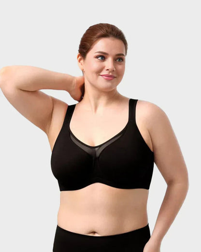 💐Women's Elegant Sheer Full Coverage Minimizer Bra ✨ Plus Size for Large Busts | No Digging, No Spillage & Ultra Comfy
