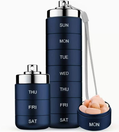 💊 Metal Travel Pill Organizer