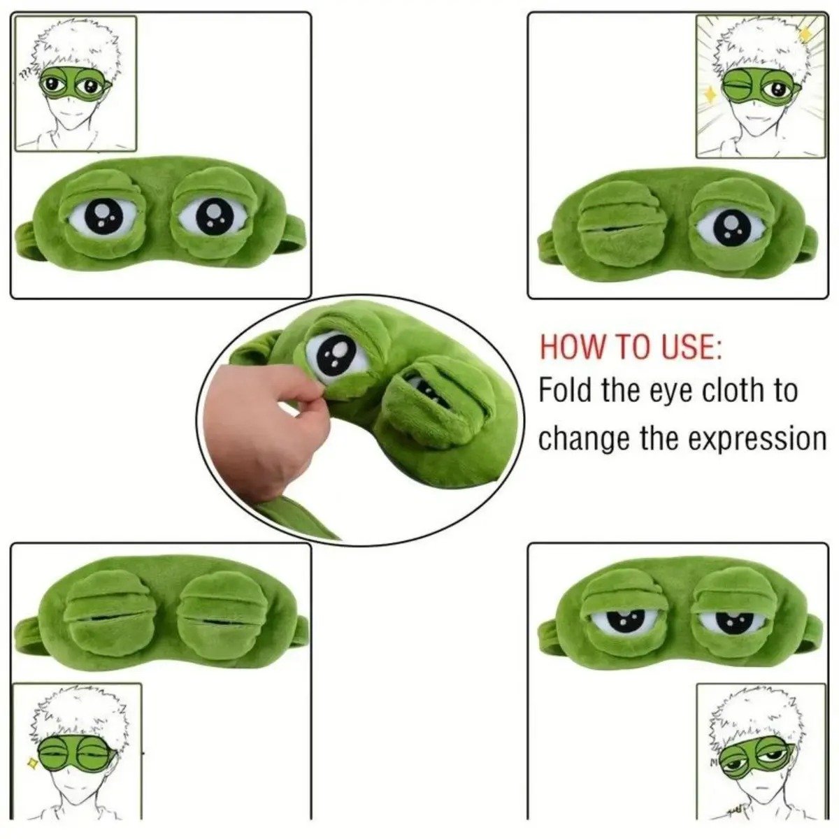 🎁Last Day Promotion 49% OFF🔥3D Frog Sleep Mask, Contoured Eye Mask with Adjustable Strap, Soft Cotton-Blend Fabric
