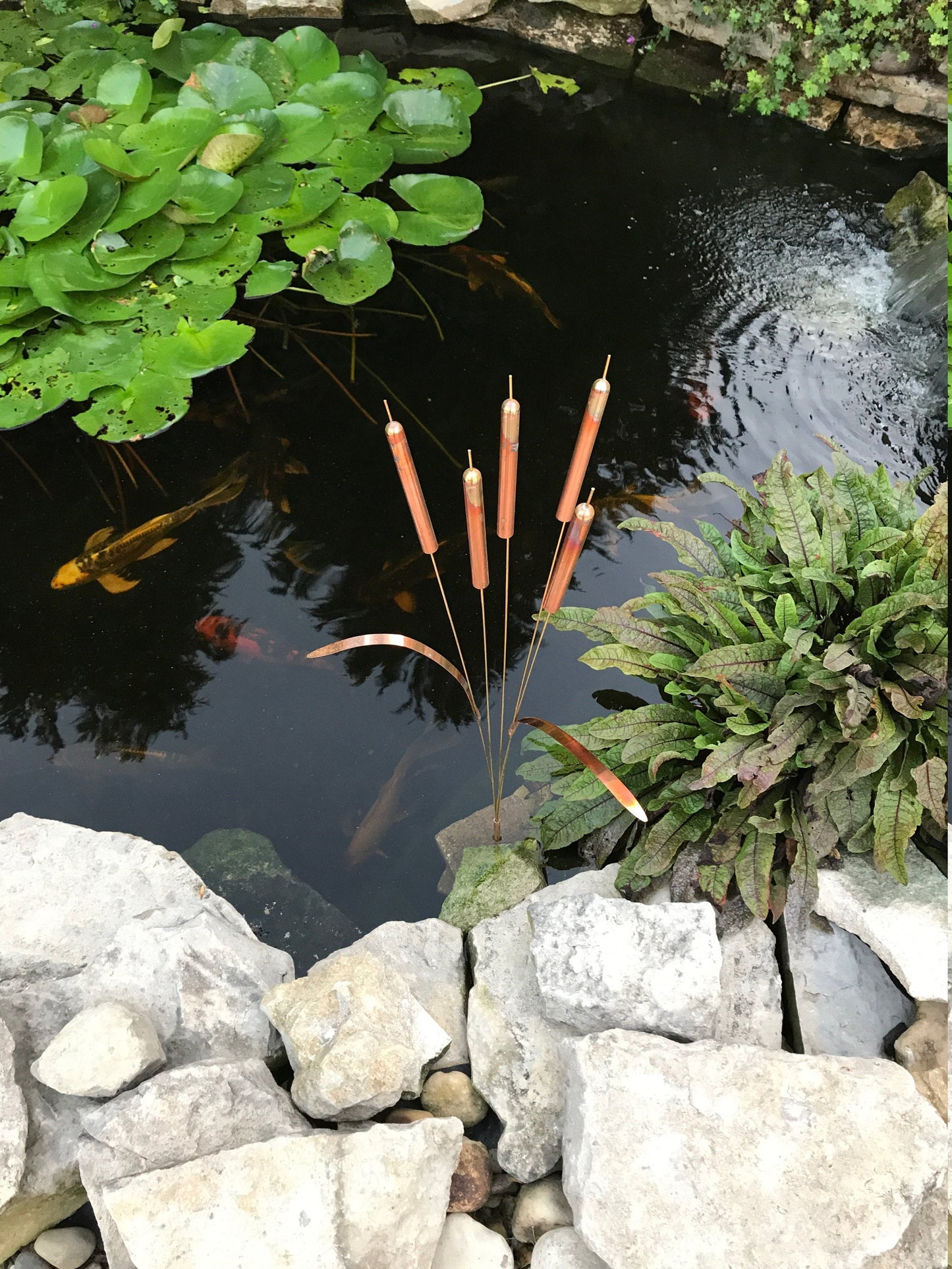 Cattail Wind Chimes Stake Outdoor Decor