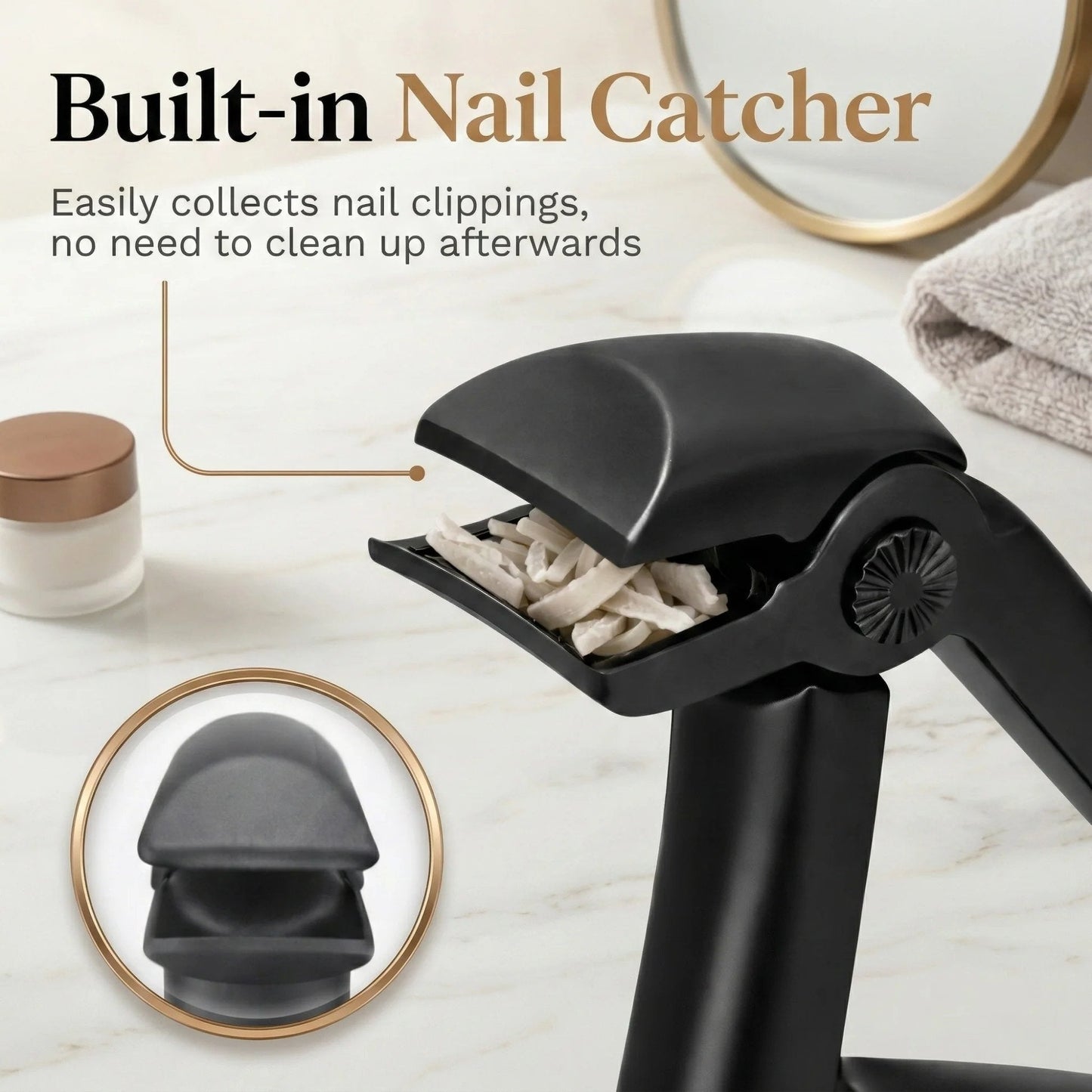 Nail Clipper for Seniors, Wide Jaw Long Handle Clipper for Thick Nails