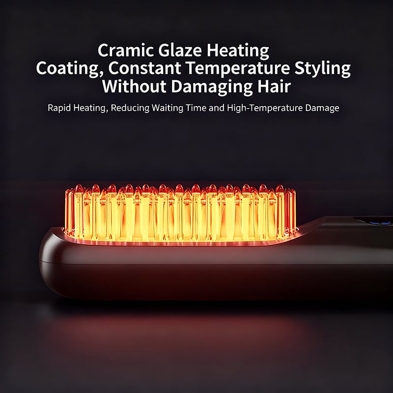 💖2-in-1 Straightening & Curling Cordless Hot Brush