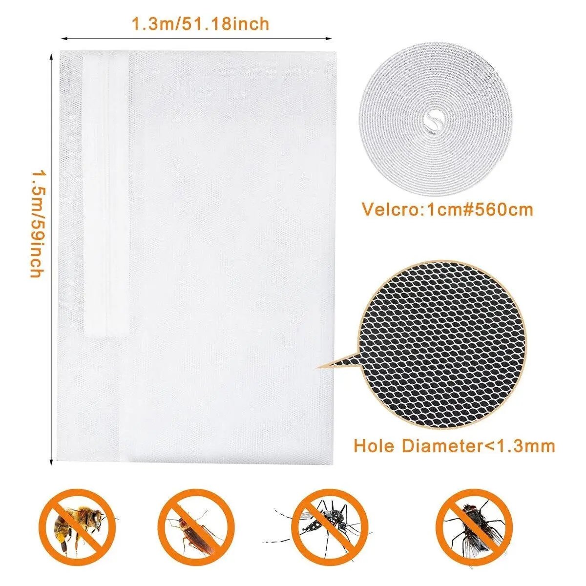 Self-adhesive Window Mesh Screen 🦟Anti Mosquito Insect Pet Proof Window Netting