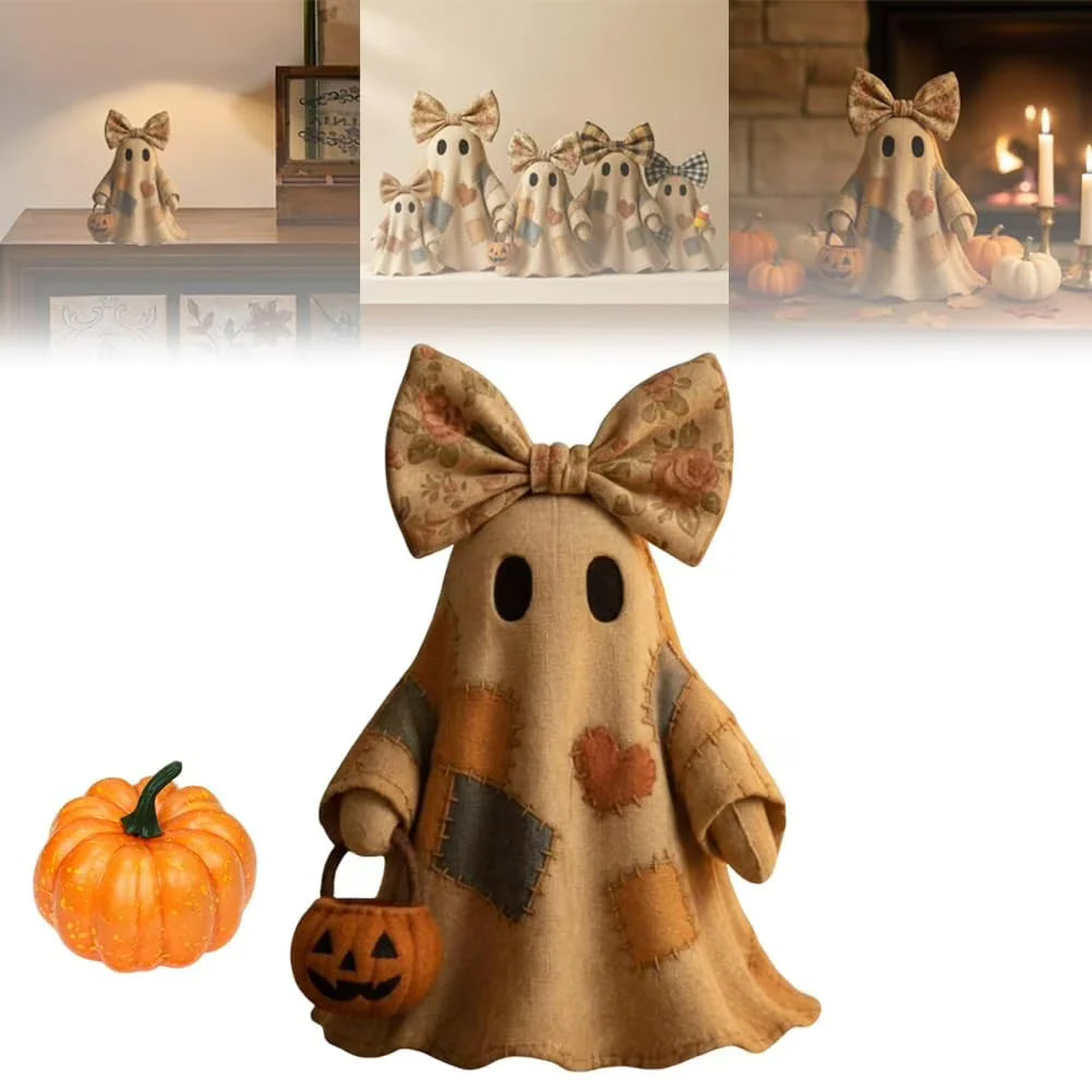 Lighted Vintage Patchwork Ghost