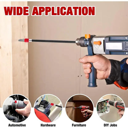 🔥LAST DAY 49% OFF - 🛠️Drill Bit Extension 2/4/6/12'', Magnetic Bit Holder 4 Pcs, Drill Extension Bit Holder 1/4'' Hex