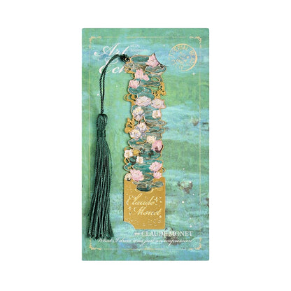 📚✨ 8-Piece Gold Metal Bookmark Set with Tassel – Van Gogh & Monet Inspired Gift for Book Lovers 🎨