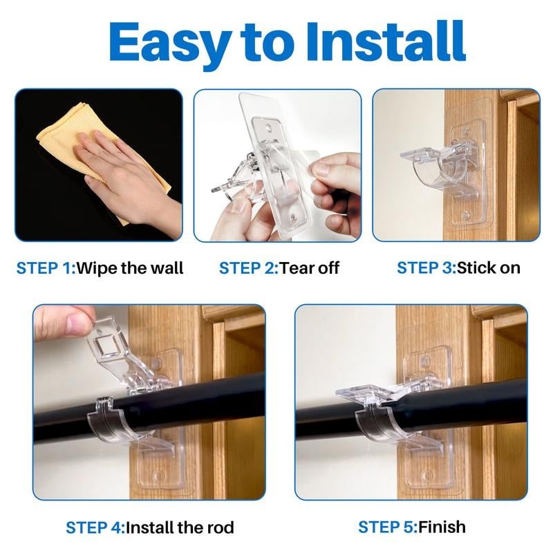 Drill-free curtain rod bracket
