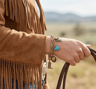🏇🤠Handmade Western Cowboy Charm Bracelet with Boot Hat Cactus & Heart Charms🌵