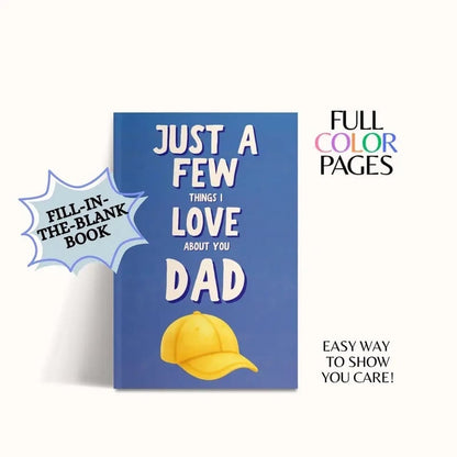 📖Just A Few Things I Love About You Dad Personalized Gift for Dad Father's Day Gift Fill In The Blank Memory Book Gift Idea For Dad