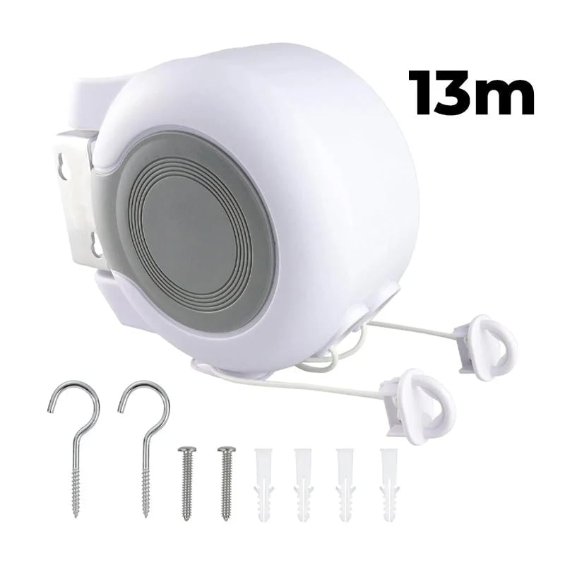 Invisible Retractable Clothesline with Dual Lines