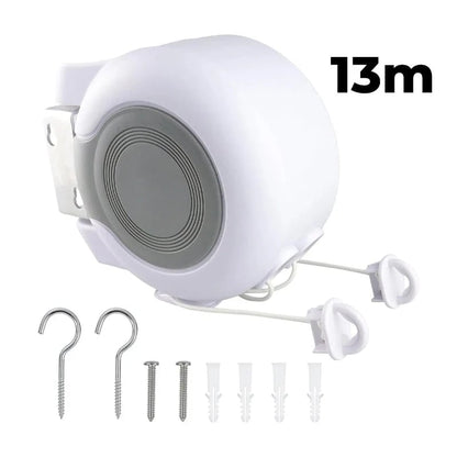 Invisible Retractable Clothesline with Dual Lines