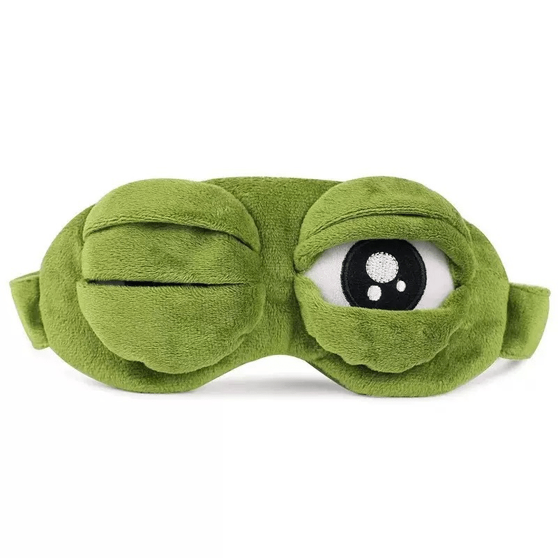 🎁Last Day Promotion 49% OFF🔥3D Frog Sleep Mask, Contoured Eye Mask with Adjustable Strap, Soft Cotton-Blend Fabric