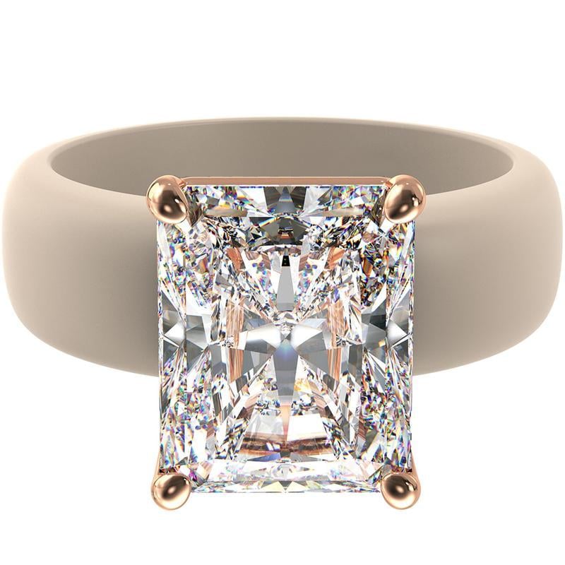 💍Renfit Silicone Ring – 10×8 mm Emerald Cut CZ | Patent-Pending Design - GlowStone Collection✨