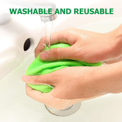 🔥Microfiber Car Windshield Cleaning Tool with Extendable Handle