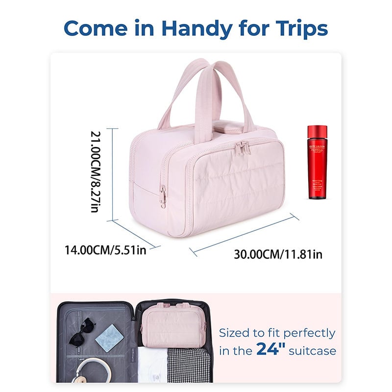 ✨Christmas Early Discount 🎄4-in-1 Puffy Multi-Functional Toiletry Bag for Women – Large Capacity Travel Organizer