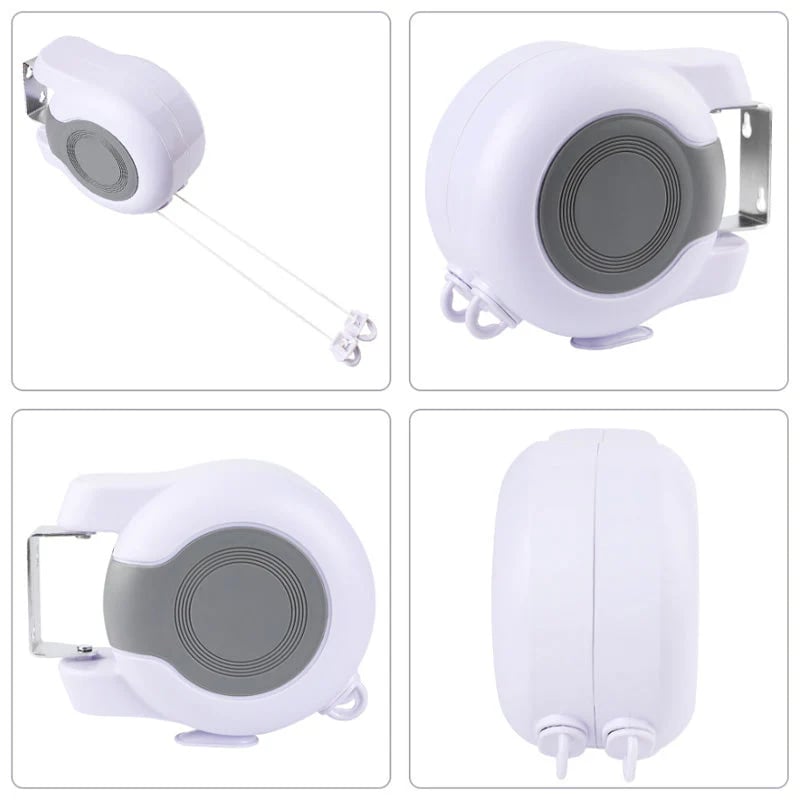Invisible Retractable Clothesline with Dual Lines