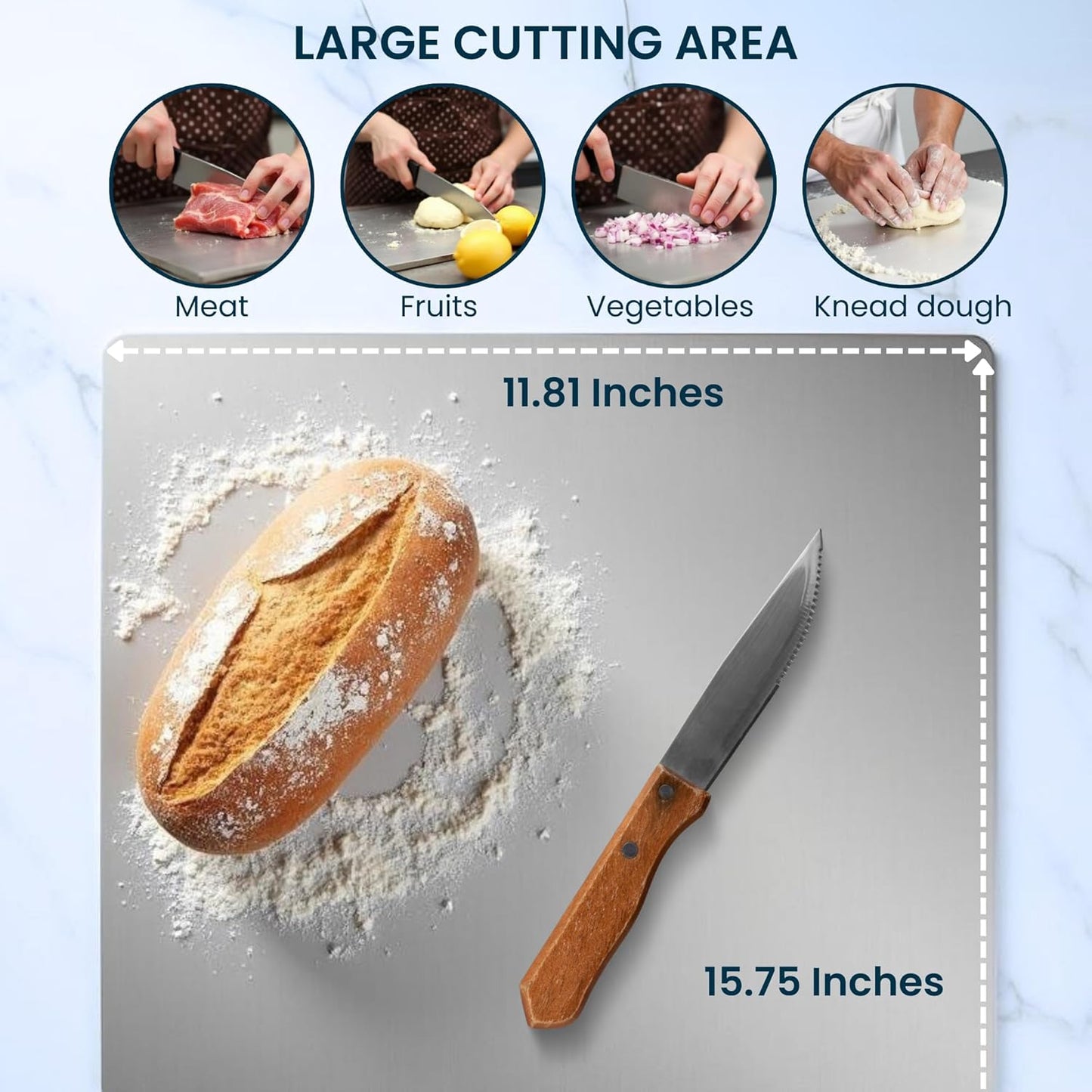 🧑‍🍳304 Stainless Steel Cutting Board