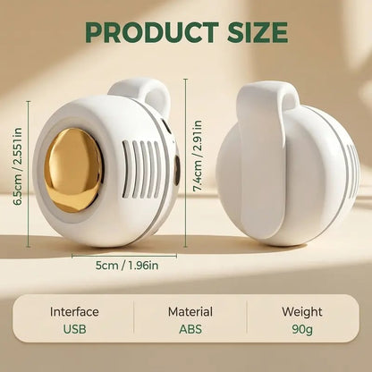 2026 Upgrade Mini Bladeless Fan. Portable, rechargeable, and silent.