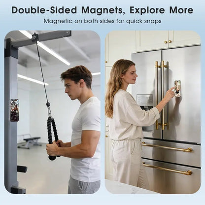 Double-Sided Magnetic Phone Stand Adjustable & Compatible with iPhone 12-17 Series