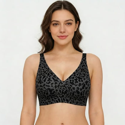 🎁 🔥Womens Comfortable Wireless Bras Push Up Bralettes Seamless Tshirts Bras Deep V Everyday Bras