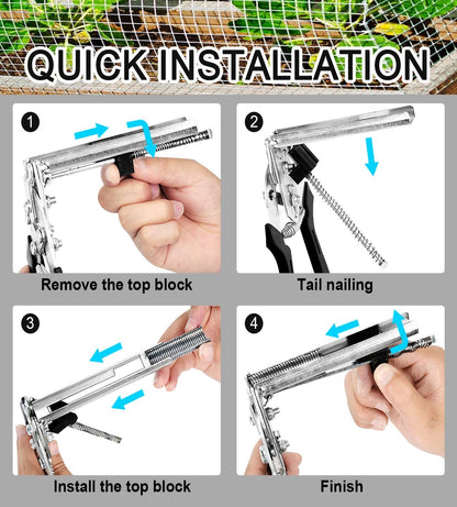 TYIIPLUS™ M-Type Hog Ring Pliers Kit – Semi-Automatic Spring-Loaded Fence & Cage Repair Tool