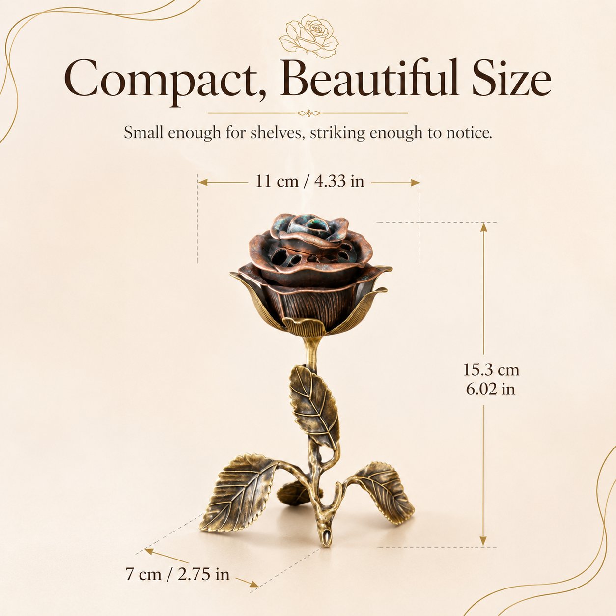 🔥LAST DAY 49% OFF - 🌹💕Vintage Rose Incense Burner