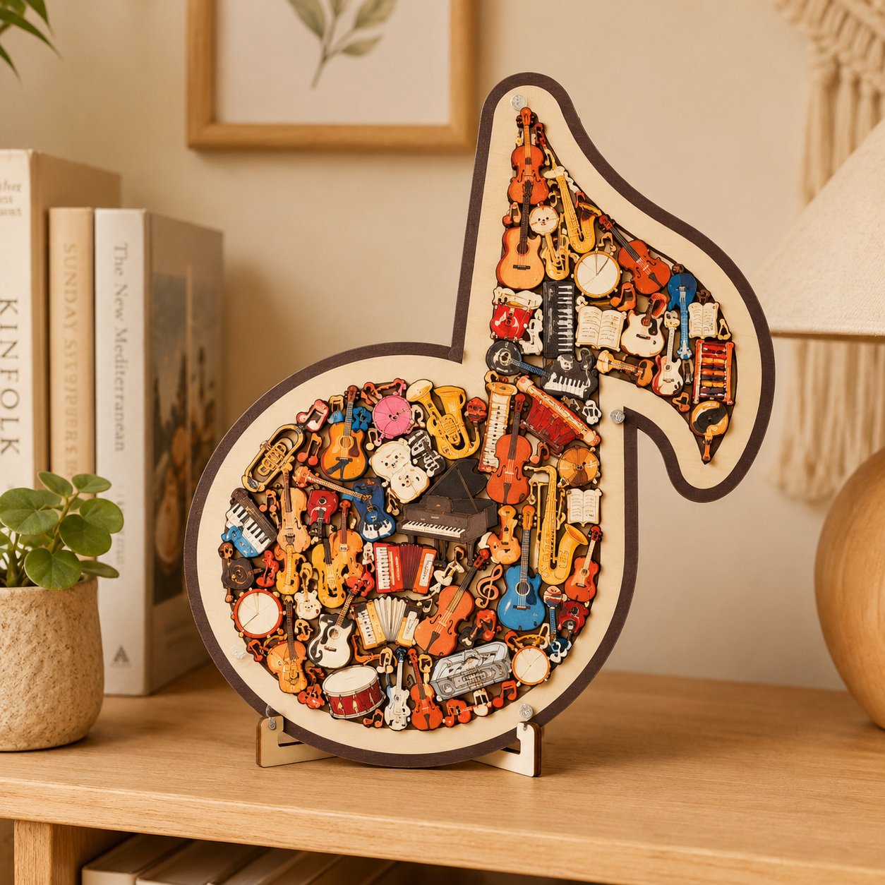 🎶Musical Note Instrument Jigsaw Puzzle Ornament✨
