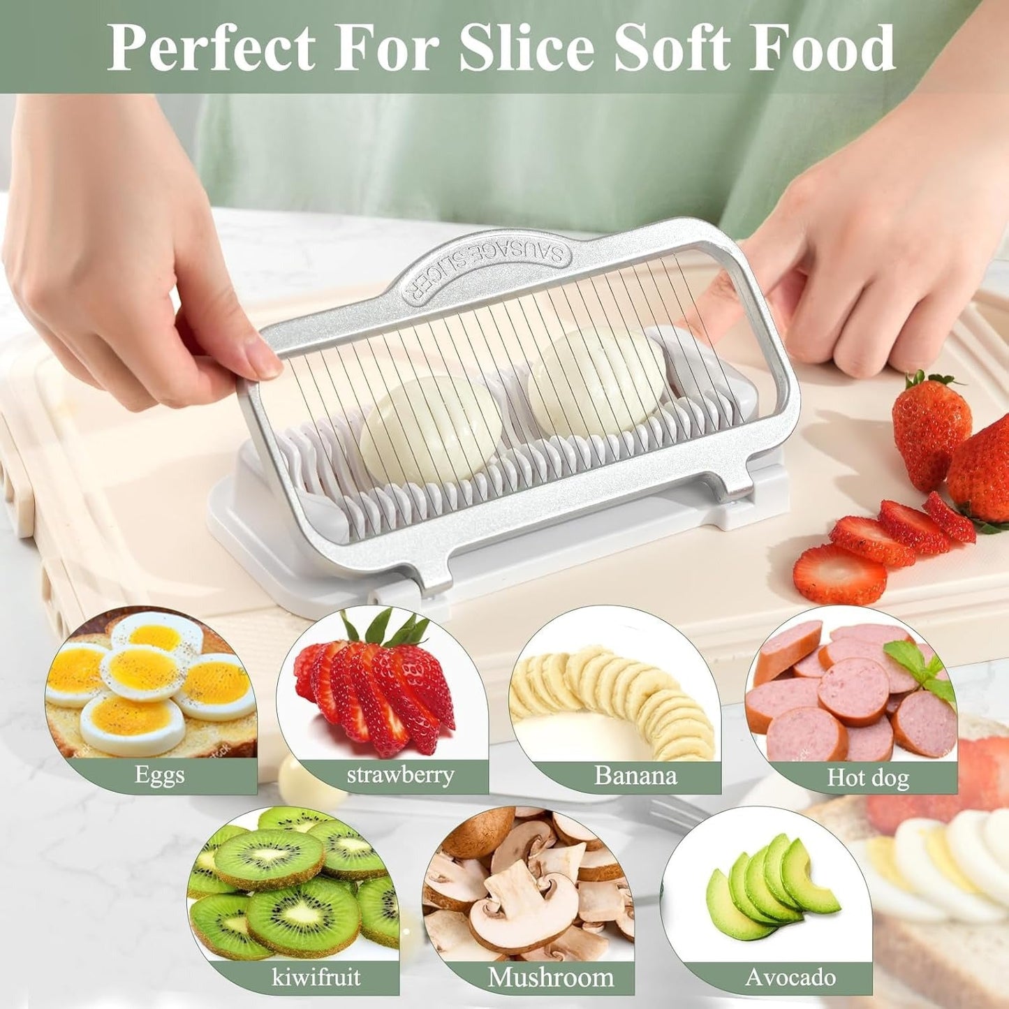 🔥Egg Slicer for Hard Boiled Eggs Banana Slicer