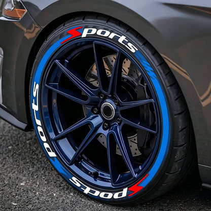🏎️ 16PCS 3D Tire Lettering Stickers: Waterproof Universal Wheel Sidewall Decals! 🔥