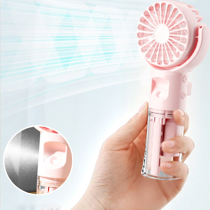 💧 Portable Rechargeable Handheld Misting Fan – USB charging & 3 speeds – Cools with fine mist – perfect for summer outings or travel 🌬️✨
