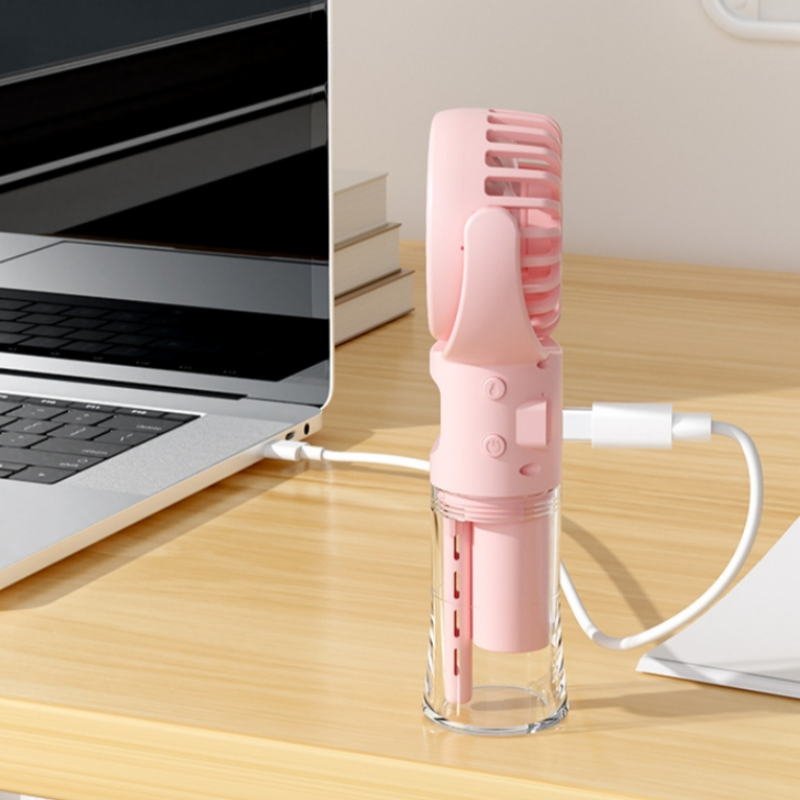 💧 Portable Rechargeable Handheld Misting Fan – USB charging & 3 speeds – Cools with fine mist – perfect for summer outings or travel 🌬️✨
