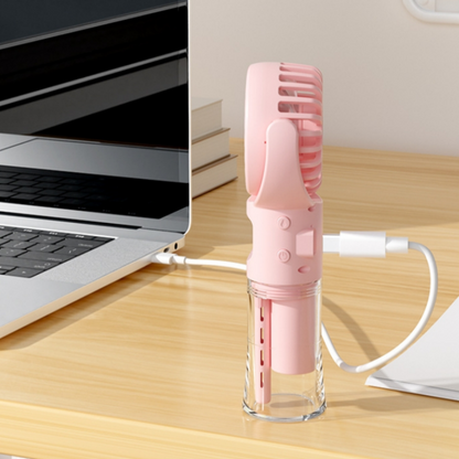 💧 Portable Rechargeable Handheld Misting Fan – USB charging & 3 speeds – Cools with fine mist – perfect for summer outings or travel 🌬️✨